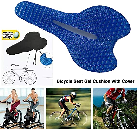 وسادة جل لكرسي الدراجات لمنع الألم وامتصاص الصدمات مثالية لممارسي رياضة ركوب الدراجات وهواة السفر بالدراجات