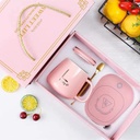 مج بورسلين شيك مع سخان كهربائي ومعلقة للأستمتاع بالقهوة والمشروبات الدافئة في أي مكان