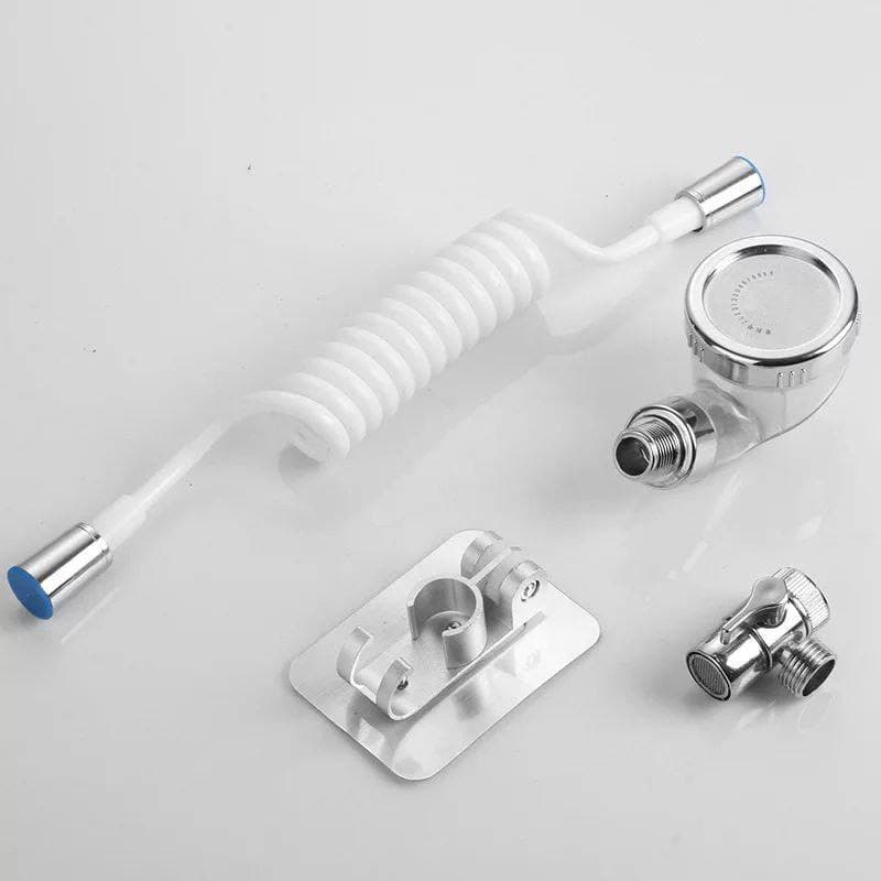 وصلة دش حنفية الحوض المتحرك مع حامل دبل فيس