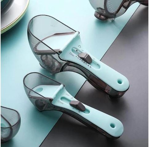 معالق معيار وميزان يدوية لقياس المقادير والتوابل والسوائل اثناء الطبخ