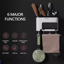 منظم وحامل أدوات المطبخ والحمام بهوكات وحامل فوطة من ايكوكو