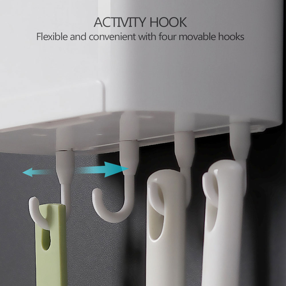 منظم وحامل أدوات المطبخ والحمام بهوكات وحامل فوطة من ايكوكو