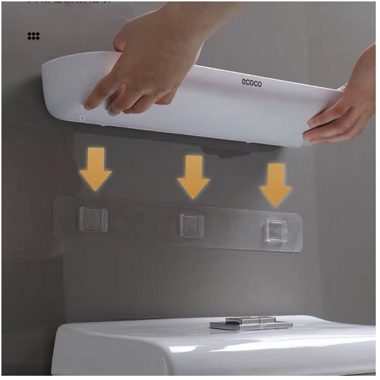 رف حائط منظم لأدوات الحمام والمطبخ لزق دبل فيس قوي ايكوكو