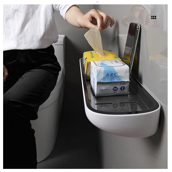 رف حائط منظم لأدوات الحمام والمطبخ لزق دبل فيس قوي ايكوكو