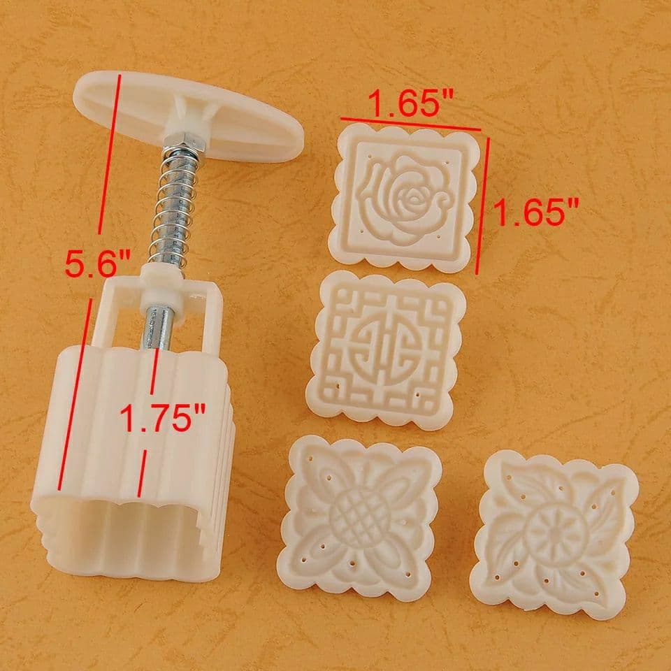 مكبس كحك  وبيتيفور وبيسكويت ومعمول بسوسته مع 6 غيارات ووشوش اشكال مختلفة