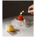 شمعة برتقالة معطرة للزينة وإضافة أجواء رومانسية