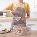 علبة بيض كبيره ٢ دور شفافة بغطاء وفتحات تهوية لتخزين البيض في الثلاجة