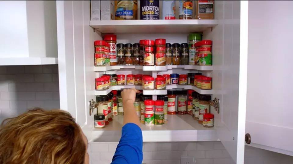 منظم توابل وزجاجات داخل درف المطبخ ٢ دور