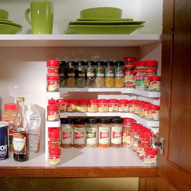 منظم توابل وزجاجات داخل درف المطبخ ٢ دور