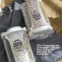 حافظة الحبوب والبقوليات القابل للتقسيم 4 اقسام