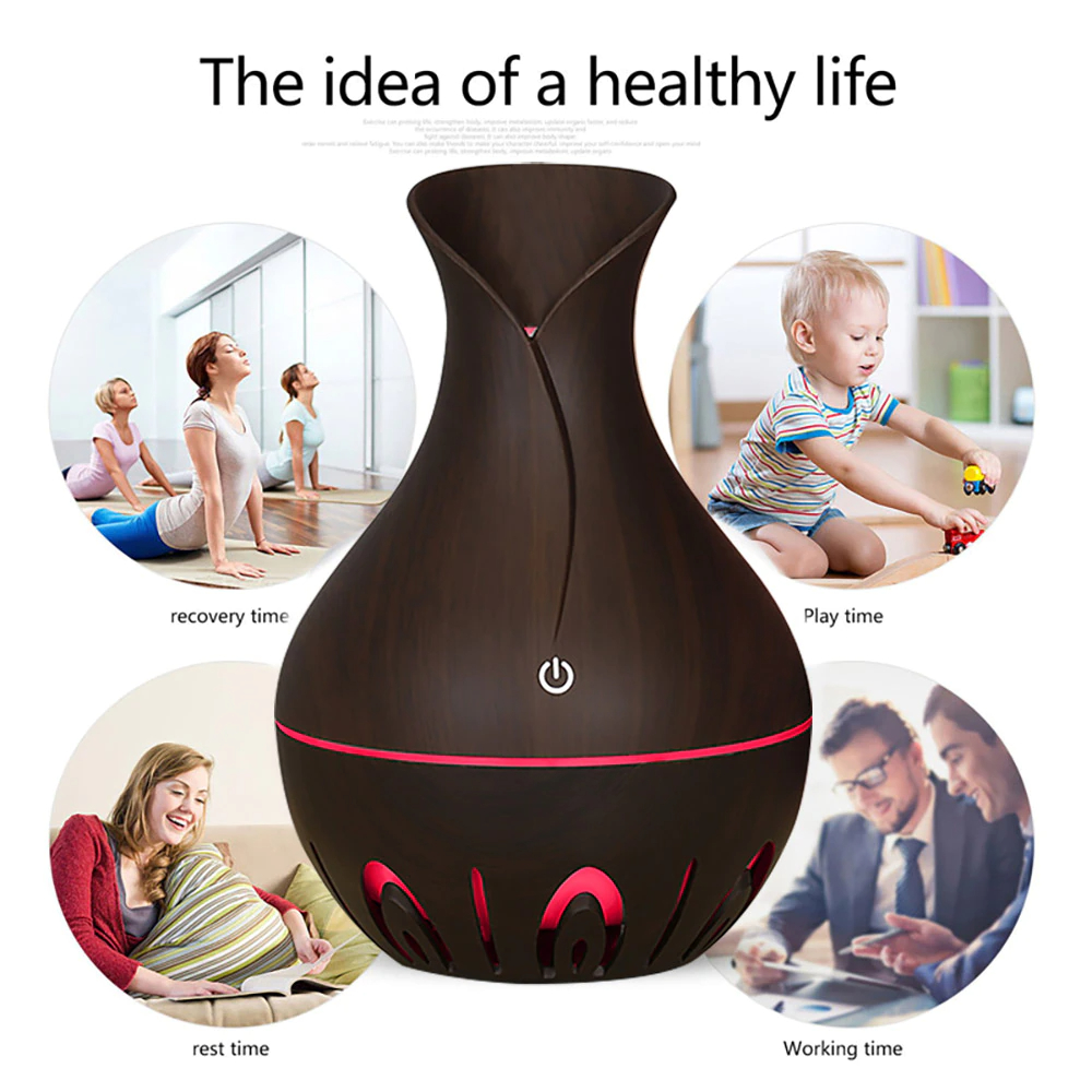 فواحة مضيئة 7 ألوان بخزان عطر 300 مللي يو اس بي