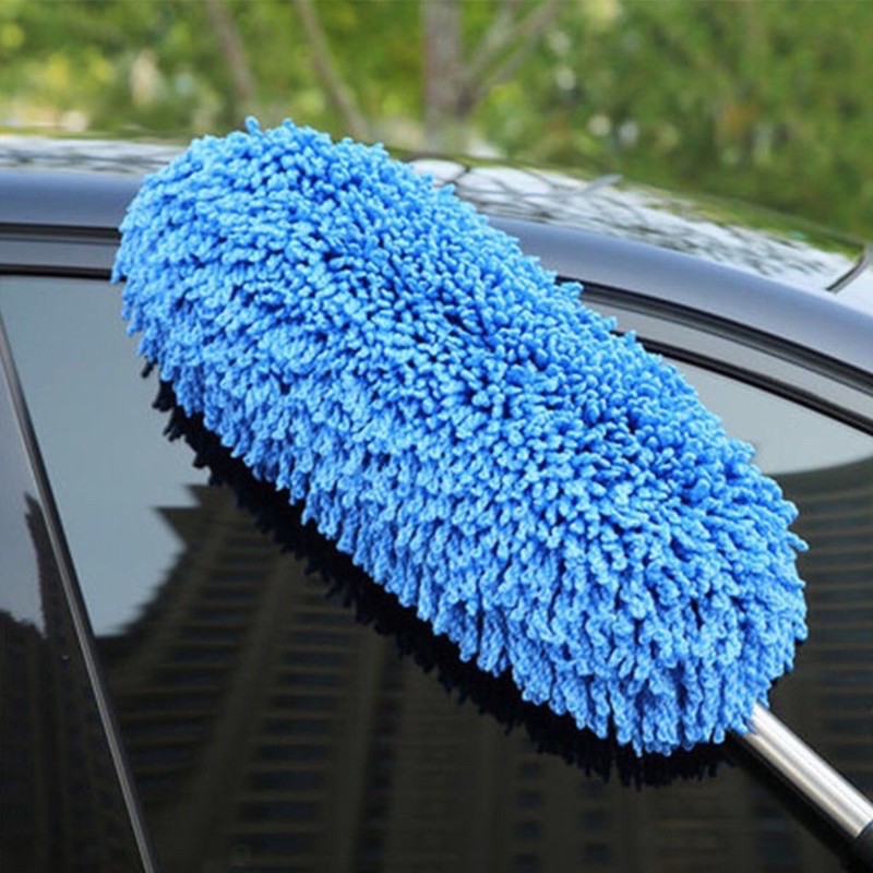فرشة تنظيف للسيارات من الداخل والخارج بمقبض طويل مريح لليد