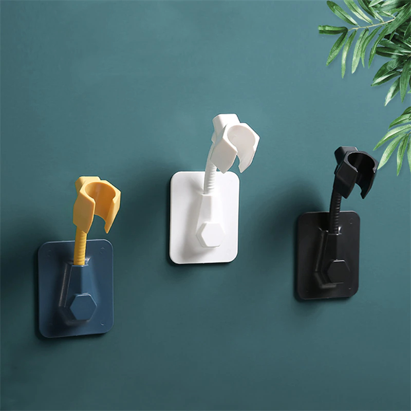 حامل وماسك لسماعة الدش دوار بلزق دبل فيس قوي سيليكون