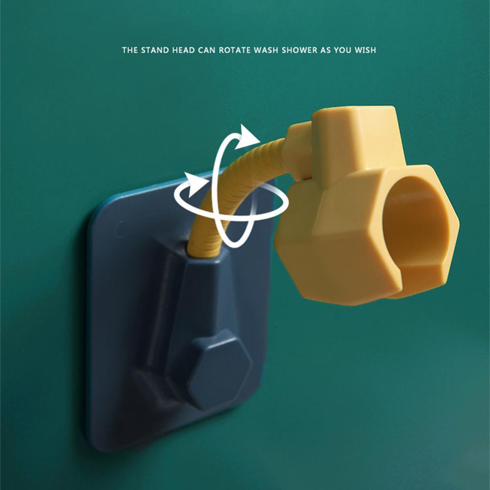 حامل وماسك لسماعة الدش دوار بلزق دبل فيس قوي سيليكون