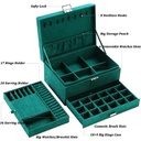 صندوق تنظيم المجوهرات والإكسسوارات الكبير والأنيق