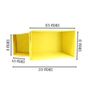 بوف ومقعد للأطفال ولتخزين الألعاب شكل اتوبيس مدرسة قابل للطي