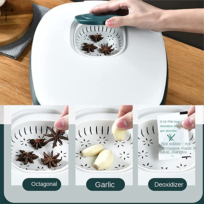 حافظة الأرز والحبوب والبقوليات بغطاء محكم الغلق مع معيار5 لتر