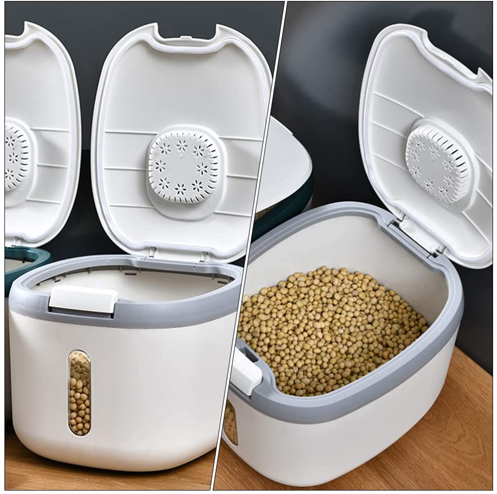 حافظة الأرز والحبوب والبقوليات بغطاء محكم الغلق مع معيار5 لتر