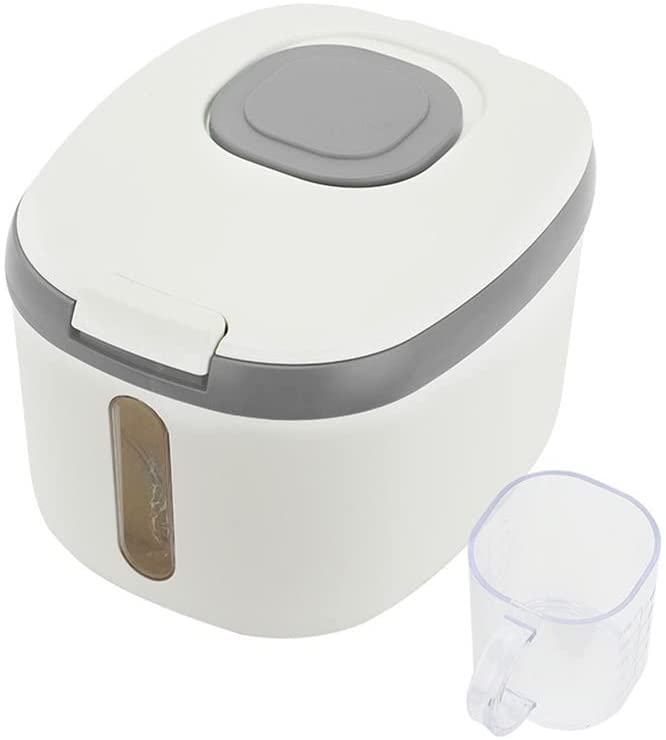 حافظة الأرز والحبوب والبقوليات بغطاء محكم الغلق مع معيار5 لتر