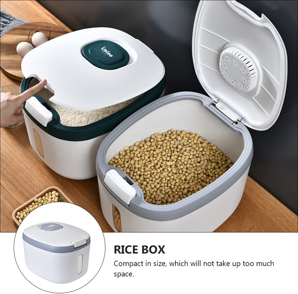 حافظة الأرز والحبوب والبقوليات بغطاء محكم الغلق مع معيار5 لتر