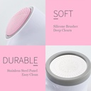 سماعة دش لضغط المياه الضعيفة وفلتر وفرشة تدليك سيليكون