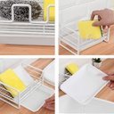 منظم حامل لليف والصابون معدن برف بلاستيك للمطبخ والحمام