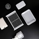 منظم حامل لليف والصابون معدن برف بلاستيك للمطبخ والحمام