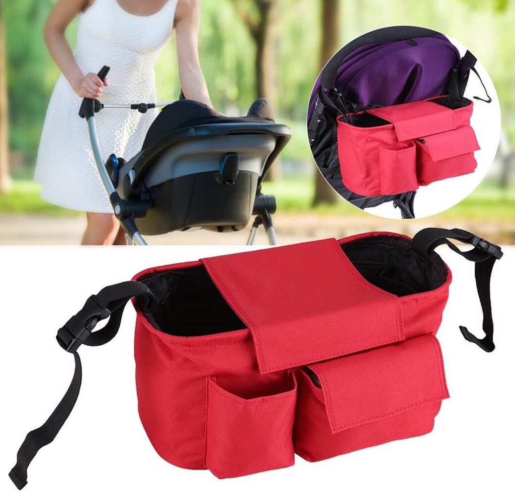 شنطة ومنظم استرولر ٦ جيب لمتعلقات البيبي