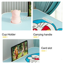 ترابيزة مرتفعة قابلة للطي للدراسة والعمل والرسم بحامل لكوب وحامل للهاتف او الأي باد