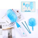 منفضة دوارة برأسين ويد قابله لتعديل الطول لإزالة التراب من الأثاث والحوائط والتحف والستائر