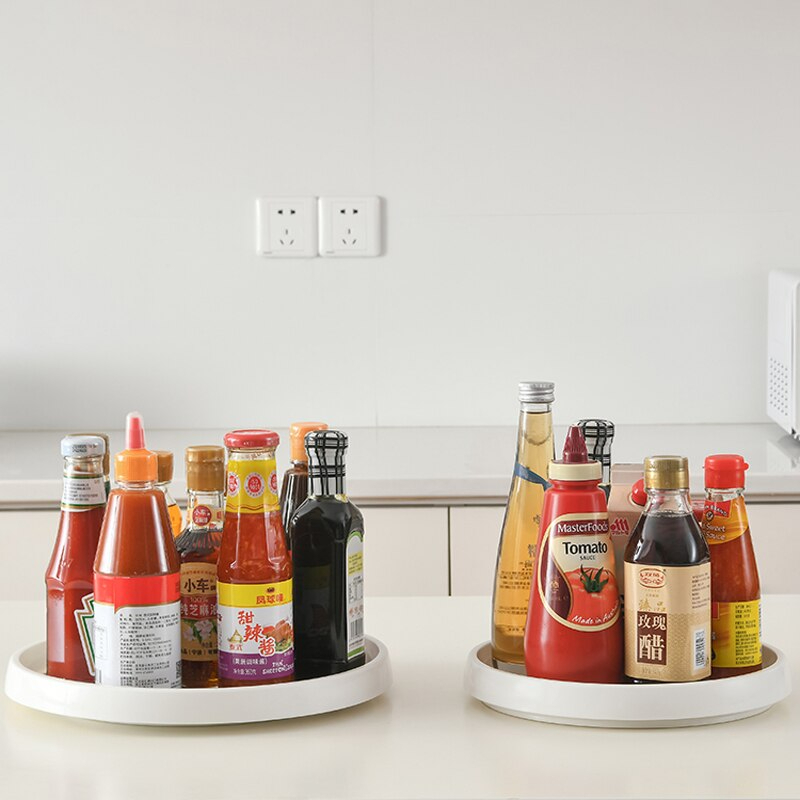 صينية تخزين دوارة للتنظيم في المطبخ او الثلاجة او الحمام