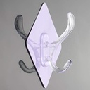 هوك شماعة شفاف لتعليق الملابس والفوط ذاتي اللصق بدون تخريم فردي