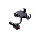 شاحن وحامل موبايل دوار بمنفذين يو اس بي للسيارة