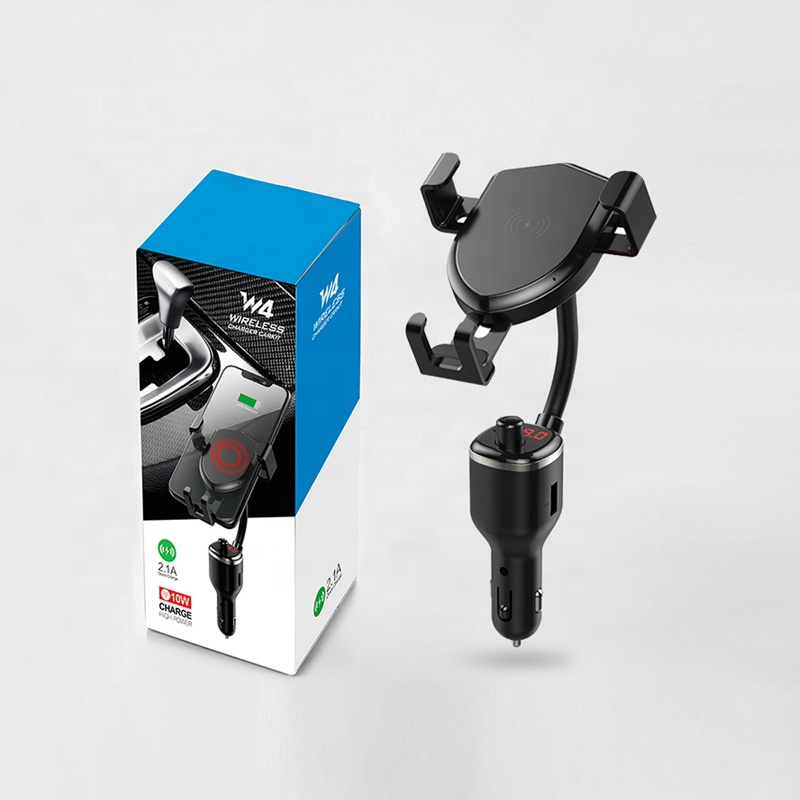 شاحن وحامل موبايل دوار بمنفذين يو اس بي للسيارة