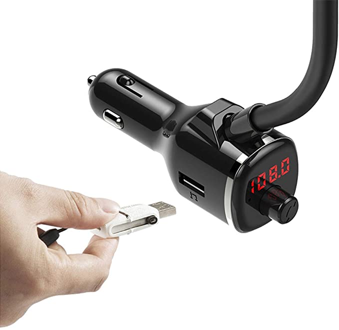 شاحن وحامل موبايل دوار بمنفذين يو اس بي للسيارة