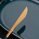 طقم معالق وشوك وسكاكين جولد في زيتي أنيق ٢٤ قطعة مثالي للعزومات