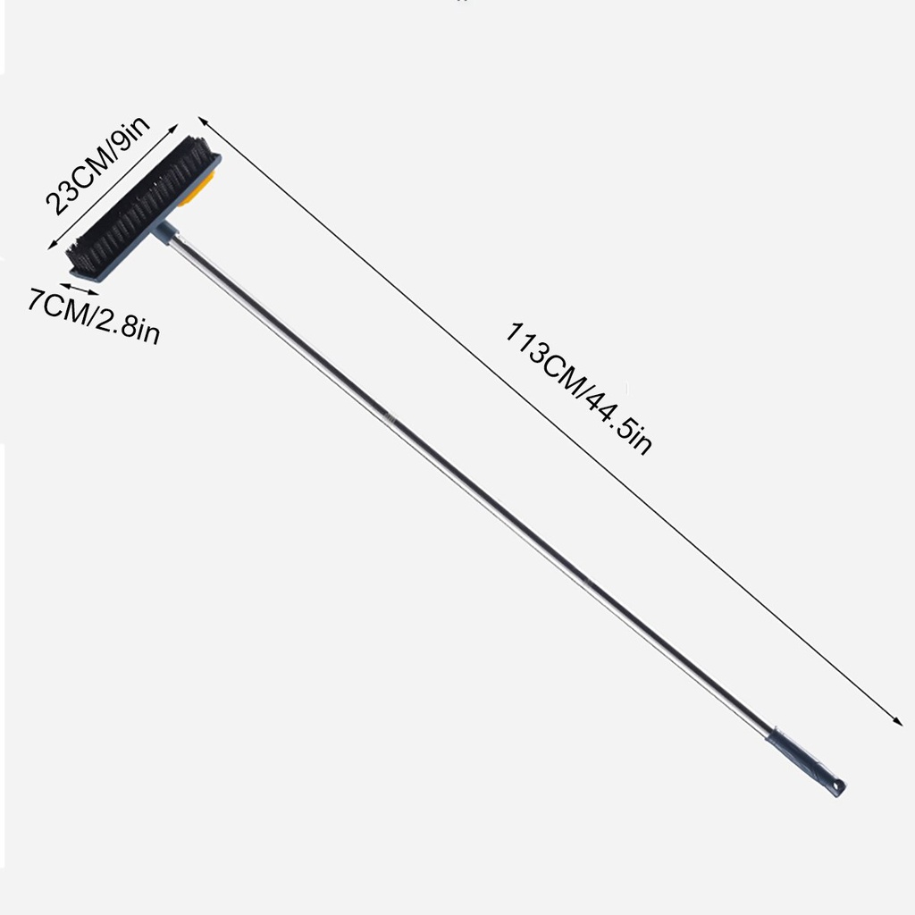 مقشة تنظيف بيد طويلة متعددة الأستخدام للأرضيات والسجاد مع حرف ماسح زجاج