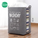 سلة مربعة بغطاء وجوانب شفافة للغسيل وتخزين البطاطين واللحاف