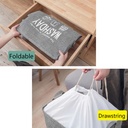 سلة مربعة بغطاء وجوانب شفافة للغسيل وتخزين البطاطين واللحاف