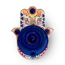 كف خشب هاند ميد مع طبق زجاج لتقديم المكسرات والكاندي