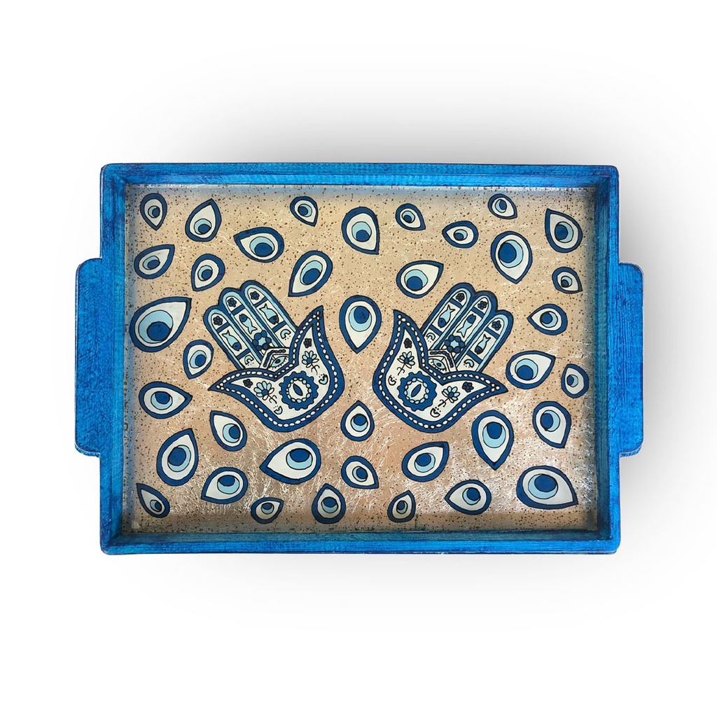 صينية تقديم رمضانية خشب باشكال مختلفة ويد لسهولة الحمل