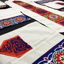 مفرش سفرة رانر رمضاني 7 قطع  بالوان مختلفة