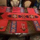 مفرش سفرة رانر رمضاني 7 قطع  بالوان مختلفة