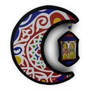 دلاية هلال وفانوس رمضان خشب حجم وسط