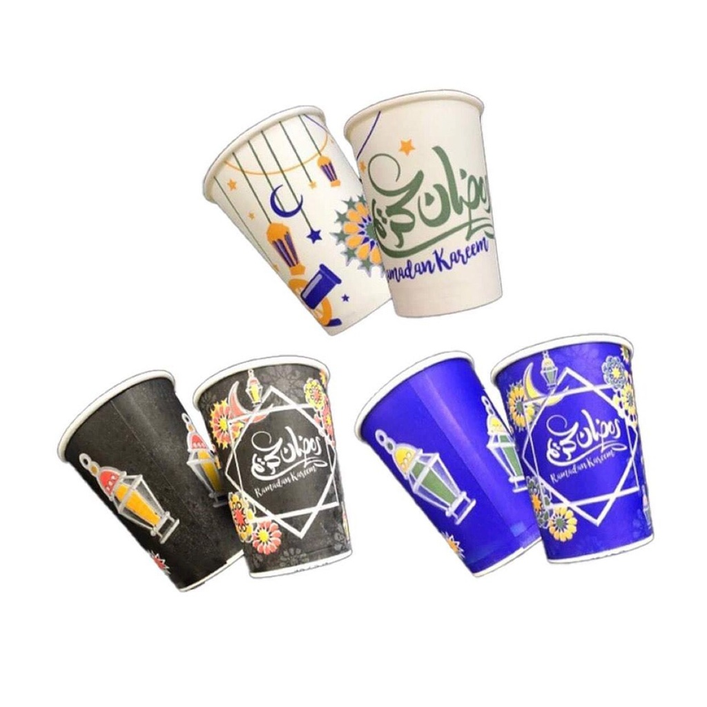 طقم اكواب رمضانية 50 قطعة كرتون