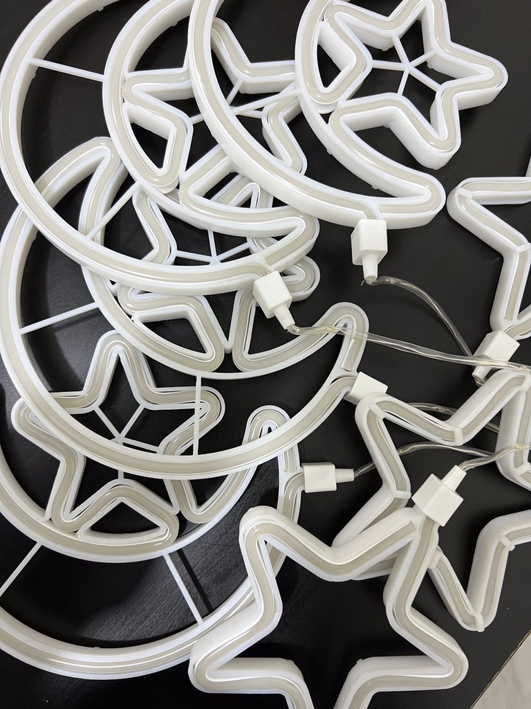 ستارة رمضانية مضيئة مميزة اشكال هلال ونجمة