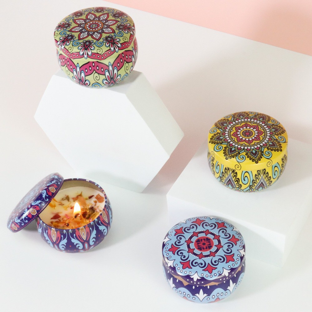 شمع علبه صاج وسط