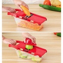 قطاعة ومبشرة الخضار والفاكهه والجبن 6 رؤوس مع علبة