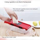 قطاعة ومبشرة الخضار والفاكهه والجبن 6 رؤوس مع علبة