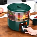 ديسبنسر عصائر اكليريك 5.5 لتر مقسم 3 خانات يدور 360 درجة بغطاء محكم الغلق وحنفية لكل قسم وكوب لسهولة الأستخدام